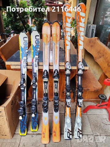 Продавам ски Salomon, Kneissl, Volki и ски обувки за тях