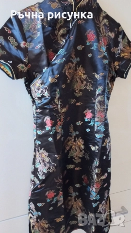 Китайска рокля размер С , снимка 3 - Рокли - 51554428