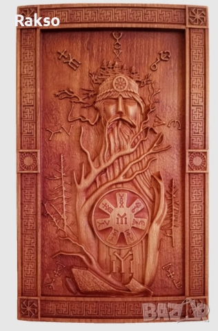 Дърворезба "Ипсилон с двете хасти"