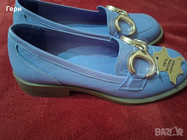 Лилави обувки естествена кожа, снимка 2 - Дамски ежедневни обувки - 54173616