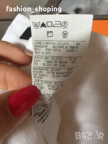 Дамски ленен панталон Benetton, размер 42, снимка 8 - Панталони - 50686415