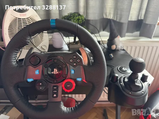 Logitech G29 + shifter, снимка 1 - Джойстици и геймпадове - 49123279