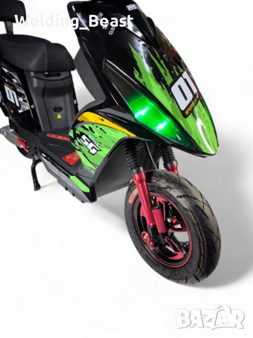 Скутер на ток SG Racing 3000W - Зелен, снимка 5 - Мотоциклети и мототехника - 45159909