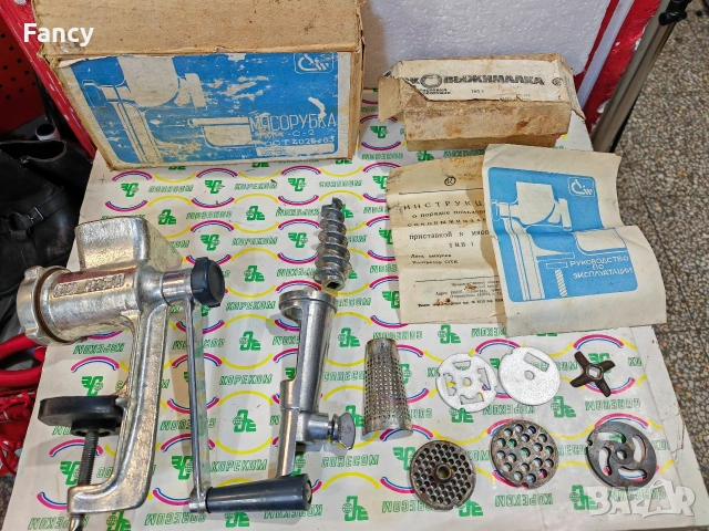 Руска месо мелачка с представки, снимка 10 - Антикварни и старинни предмети - 53244047