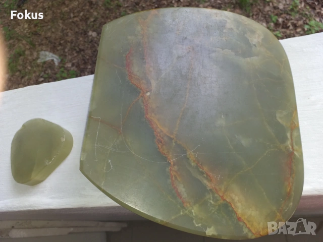 МАСТИЛНИЦА ЗЕЛЕН МРАМОР И КАТАЛИН, снимка 5 - Антикварни и старинни предмети - 53524097