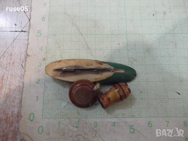 Значка стара дървена, снимка 2 - Колекции - 50923872