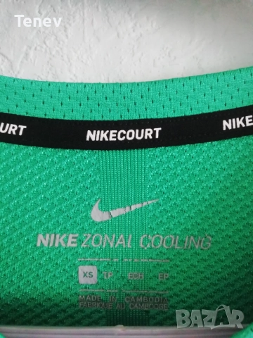 Nike Challenger Tennis Green оригинална нова тенис тениска фланелка Court Zonal Cooling, снимка 5 - Тениски - 52900554