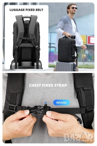 Mark Ryden 26-38L Разширяема смарт раница за ръчен багаж и лаптоп до 17", снимка 6 - Раници - 50928104