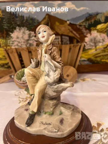Стара антикварна фигурка Belcari , Capodimonte., снимка 4 - Колекции - 49969542