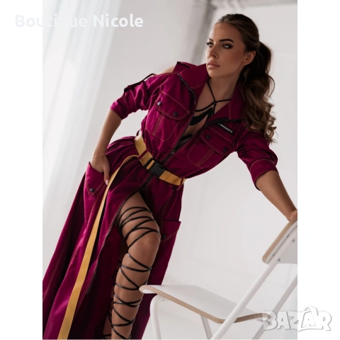 Дълга рокля с колан  , снимка 7 - Рокли - 53707760