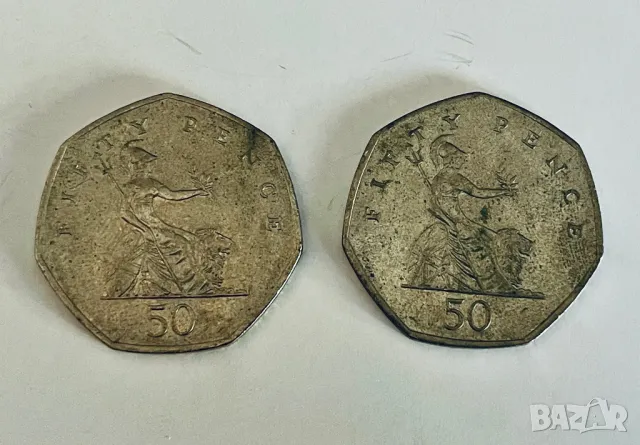 2 монети от 50 пенса (50 pence) - Великобритания, снимка 2 - Нумизматика и бонистика - 47591853