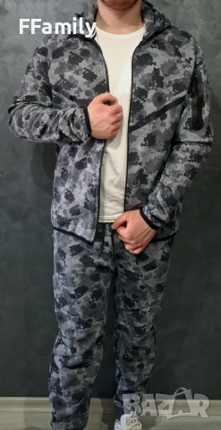 Eкип Nike Tech Fleece Камуфлаж [S - XL], снимка 3 - Спортни дрехи, екипи - 54146041