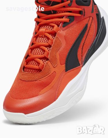 Мъжки кецове PUMA Playmaker Pro Mid Basketball Shoes Red, снимка 5 - Маратонки - 45958352