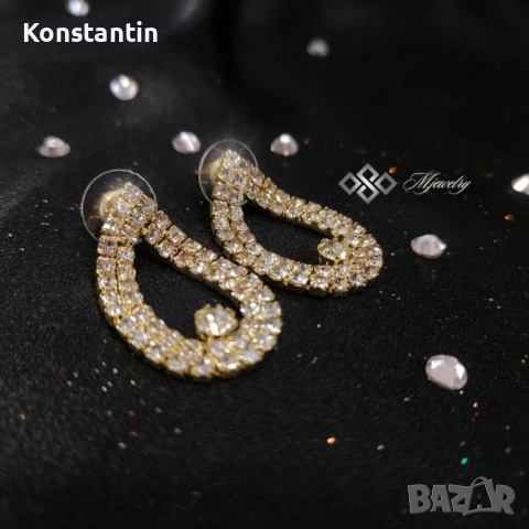 КОМПЛЕКТ CLAUDIA / Луксозен дамски комплект бижута с кристали, снимка 4 - Бижутерийни комплекти - 54244096