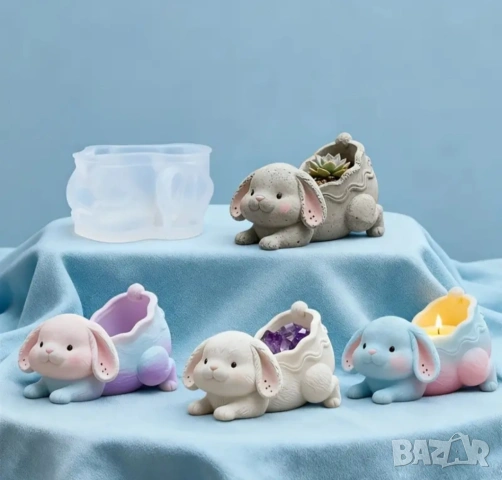 Молд кашпа заек, снимка 3 - Форми - 53039735