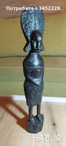 Дърворезба статуетка Африка за ценители 36см , снимка 2 - Статуетки - 53865105
