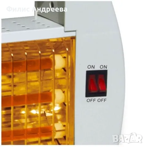 Кварцова печка за отопление 1200W, снимка 2 - Отоплителни печки - 47595526