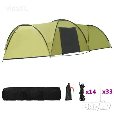 vidaXL Палатка за къмпинг тип иглу, 650x240x190 см, 8-местна, зелена(SKU:92231), снимка 2 - Къмпинг мебели - 48136115