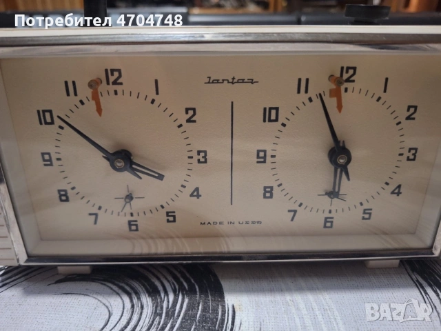 Руски часовник Янтар за шахмат , снимка 2 - Антикварни и старинни предмети - 53214442