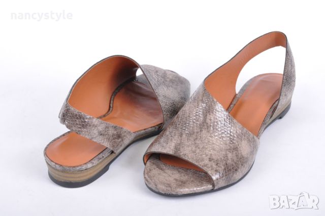 СЕЗОН'24! Ефектни ниски дамски сандали от естествена кожа - 35/42, снимка 8 - Сандали - 45191918