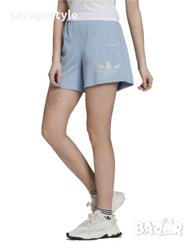 Дамски къси панталони  ADIDAS Originals Adicolor Shattered Trefoil Shorts Blue, снимка 1 - Къси панталони и бермуди - 46668972