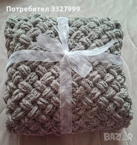 Ръчно плетено одеяло 82/85 см, снимка 11 - Спално бельо и завивки - 42326112