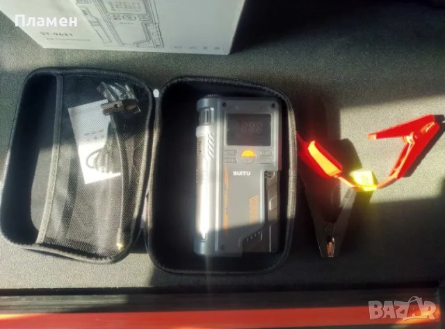 Стартерна батерия бустер за кола power bank 4 в 1 с компресор 150 PSI 20000 mAh преносимо усилващо м, снимка 8 - Аксесоари и консумативи - 47773977