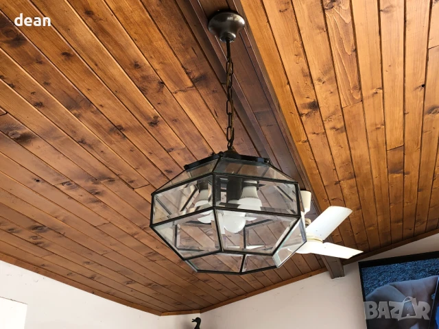 Vintage абажур с три крушки