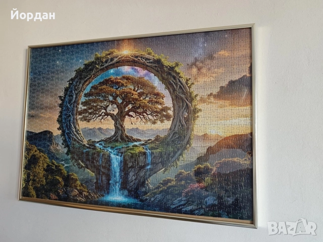 Картина "Дървото на живота" (Tree of Life) – 50х70 см, с рамка, снимка 2 - Картини - 52917714