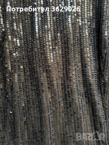 Черна пайетена рокля, снимка 2 - Рокли - 50153174