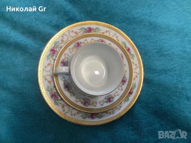 Сервиз за кафе  позлата порцелан произведено в Германия не се използва отличен състояние, снимка 8 - Антикварни и старинни предмети - 53187905