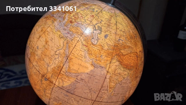 Стар светещ глобус , снимка 2 - Антикварни и старинни предмети - 52881396