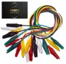 1 комплект 10 бр. електрически проводници със двустранни щипки тип крокодил тестови кабели с държачи, снимка 12