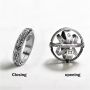 Сферично зодиакално колие - пръстен, различни размери / Материал на изработка: висококачествени мате, снимка 3
