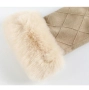 Нови дамски бежови ръкавици с пухче, снимка 5