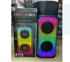 Мощна Безжична караоке тонколона с два говорителя и два микрофона LED колона караоке парти, снимка 5