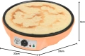 Електрически уред за палачинки Bestron ASW602PE 30 см плоча 1000W, оранжев, снимка 3