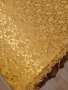 Покривка златиста с драперии за легло/спалня 1.40/2м, снимка 3