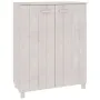 vidaXL Шкаф за обувки HAMAR, бял, 85x40x108 см, бор масив(SKU:340517, снимка 1