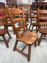 Комплект трапезни столове от дъбов масив, снимка 8