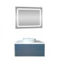 Комплект мебел за баня с умивалник с плавно затваряне и огледало Дъстър, снимка 1 - Мивки - 45237131