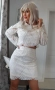Дамски Бял Комплект С Мъниста Код S339, снимка 3