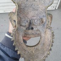 Стара бронзова маска Африка, снимка 8 - Колекции - 45747181