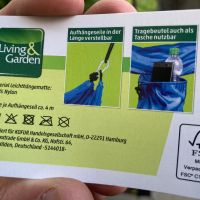 Немски хамак за къмпинг или градина - Living Garden 🇩🇪 , снимка 2 - Други - 45289372