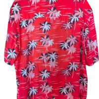 Мъжка риза с флорални елемнти H&M, 100% вискоза, Червена, XL, снимка 2 - Ризи - 45780667