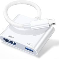 Нов 4K HDMI USB C Адаптер, Съвместим с MacBook iPhone Samsung Хъб, снимка 1 - Друга електроника - 45538196