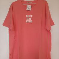 Коралова тениска Best day, 3XL, снимка 1 - Тениски - 45427826