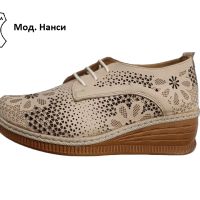 Нови дамски обувки с перфорация от естествена кожа, снимка 2 - Дамски ежедневни обувки - 45314434