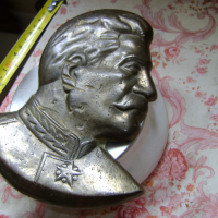 Бронзова склуптора отливка Сталин, снимка 2 - Антикварни и старинни предмети - 45007740