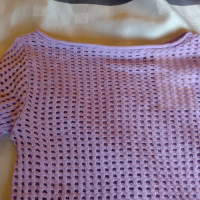 Пролетно лятна блуза на дупки в цвят лилаво , снимка 5 - Блузи с дълъг ръкав и пуловери - 44952944